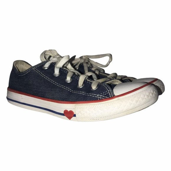 Converse Other - Converse All Star Denim Heart Sneakers 2
